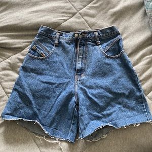 Vintage long denim shorts